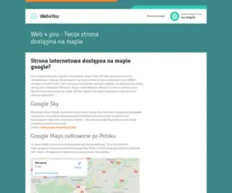 Web4You.com.pl(Twoja strona dostępna na mapie) Screenshot