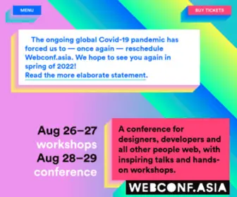 Webconf.asia(A conference for people who build websites) Screenshot