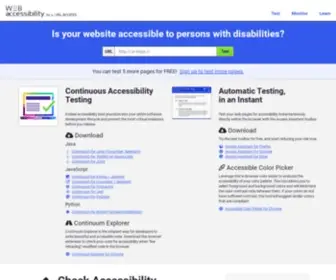 Webaccessibility.com(Test Your Site for Accessibility) Screenshot