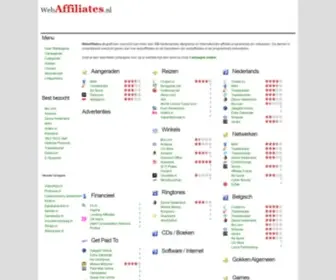 Webaffiliates.nl(Keuze uit meer dan 350 Affiliates Programma's) Screenshot