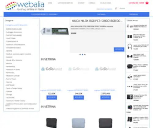 Webalia.it(Webalia lo shop online in italia) Screenshot