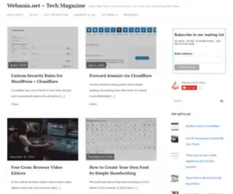 Webania.net(Tech Magazine) Screenshot