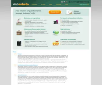Webanketa.com(Free creation of questionnaires) Screenshot