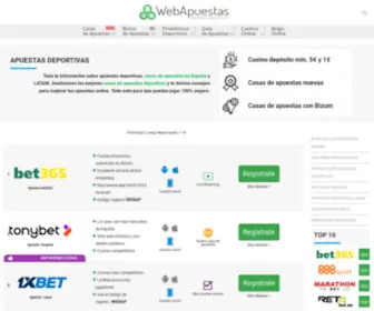 Webapuestas.com Screenshot