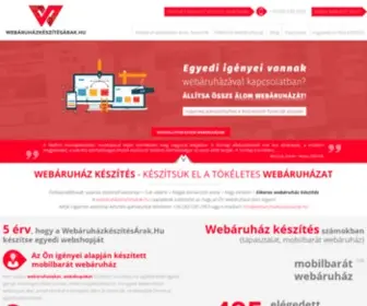 Webaruhazkeszitesarak.hu(Webáruház) Screenshot