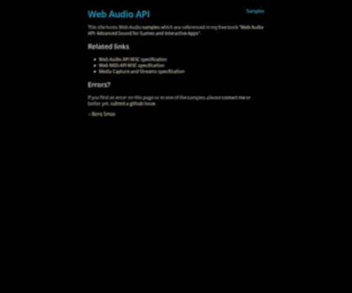 Webaudioapi.com(Web Audio API) Screenshot