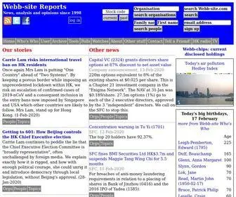 Webb-Site.com(Webb-site Reports) Screenshot