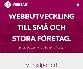 Webbab.se(Hemsidor och grafisk profil till företag) Screenshot