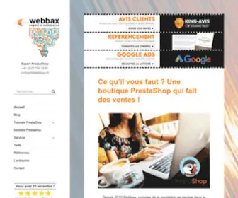 Webbax.ch(Expert Prestashop depuis 2010) Screenshot