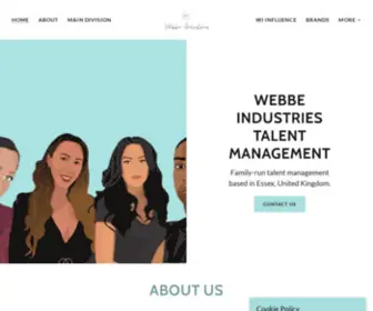 Webbeindustries.co.uk(Webbe Industries Talent Management) Screenshot