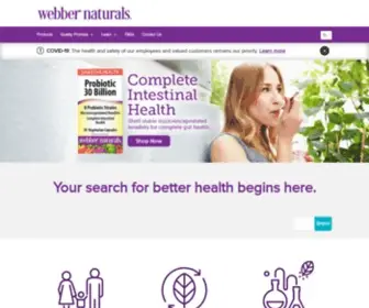 Webbernaturals.com(Webber Naturals) Screenshot