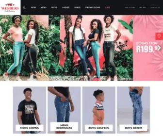 Webbers.co.za(Clothing & Footwear) Screenshot