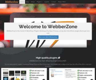 Webberzone.com(Free and Premium WordPress plugins) Screenshot