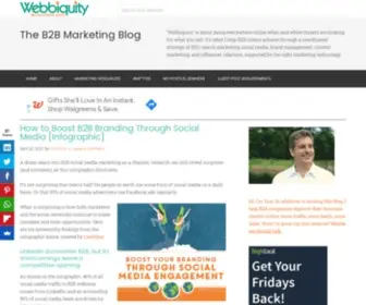 Webbiquity.com(B2B Marketing Blog) Screenshot