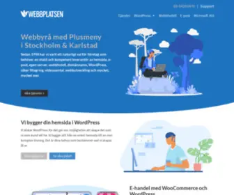 Webbplatsen.se(Webbyrå med Plusmeny i Stockholm & Karlstad) Screenshot