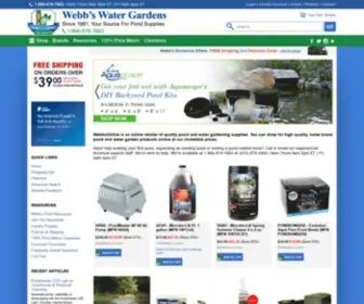 Webbsonline.com(Pond Supplies) Screenshot