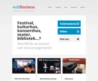 Webbusiness.no(Festivalverktøy) Screenshot