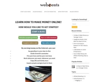 Webcentsblog.com(Learn How to Make Money from Home) Screenshot