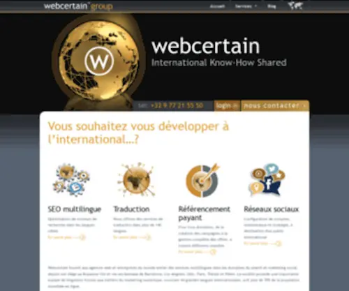 Webcertain.fr(Stratégies de Marketing International) Screenshot