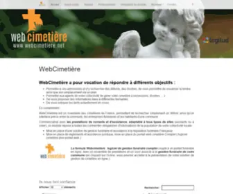 Webcimetiere.net(WebCimetière) Screenshot