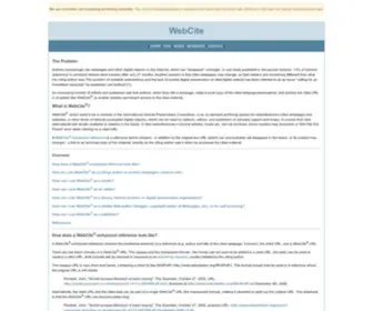 Webcitation.org(WebCite) Screenshot