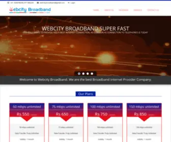 Webcitybroadband.com(Webcity Broadband) Screenshot