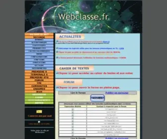 Webclasse.fr(SITE MATHEMATIQUES POUR LES ELEVES DU LYCEE DE LOUHANS) Screenshot