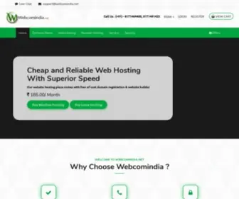 Webcomindia.net(Web Hosting India) Screenshot