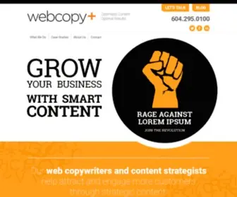 Webcopyplus.com(Web Copywriters and Content Strategists Vancouver) Screenshot