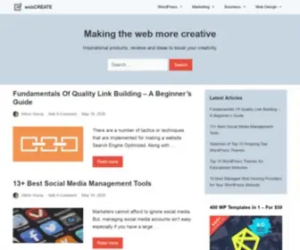 Webcreate.me(WordPress Magazine for Online Creatives) Screenshot