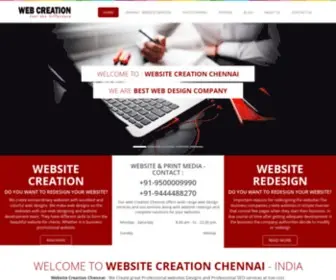 Webcreationchennai.com(Website creation in chennai) Screenshot