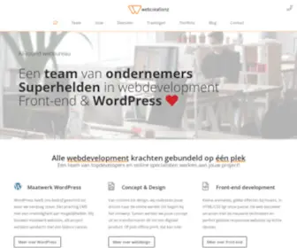 Webcreationz.nl(Front-end webdevelopers en maatwerk WordPress thema's) Screenshot