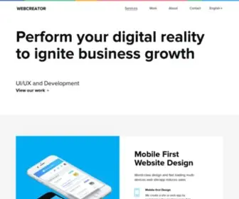 Webcreator.kiev.ua(Webcreator Digital Agency UI/UX and Mobile) Screenshot