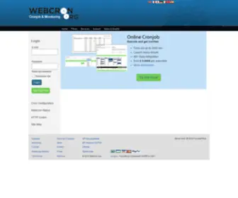 Webcron.com(Webcron Server website Monitoring & Online Cronjob) Screenshot