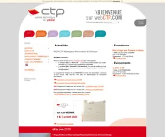 Webctp.com(Centre Technique du Papier) Screenshot