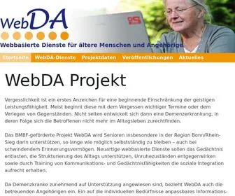 Webda.info(Webbasierte Dienste für ältere Menschen und Angehörige) Screenshot