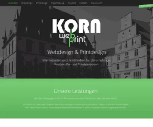 Webdesign-Korn.de(KORN web & print) Screenshot