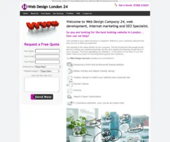 Webdesigncompany24.co.uk(Web Design London 24 Cheap WebDesign Firms) Screenshot