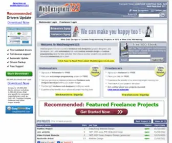 Webdesigners123.com(Webdesigners 123) Screenshot