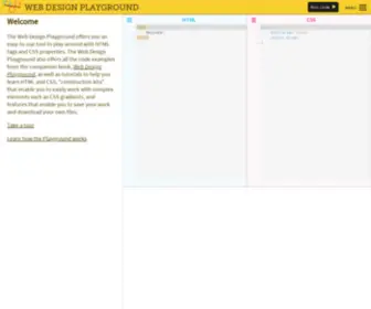 Webdesignplayground.io(Web Design Playground) Screenshot