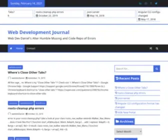 Webdevdaniel.com(Web Development Journal) Screenshot