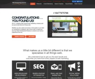 Webdevelopmentamerica.com(Call Web Development America and Find out how to get more business and customers through the web) Screenshot