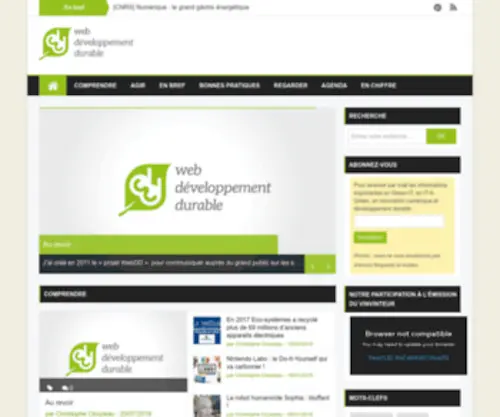 Webdeveloppementdurable.com(Accueil) Screenshot