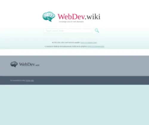 Webdev.wiki(Knowledge base for web developers) Screenshot