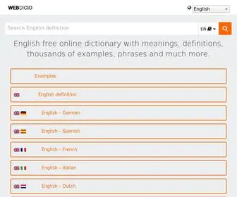 Webdicio.com(Free dictionaries on the web and much more) Screenshot