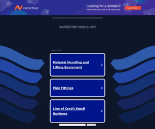 Webdimensions.net(Premium domain) Screenshot