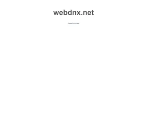 Webdnx.net(This is a default index page for a new domain) Screenshot