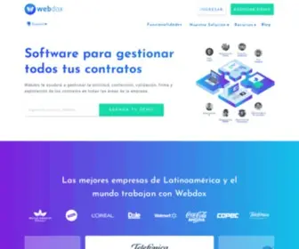 Webdox.cl(Software de gestión del ciclo de vida de contratos) Screenshot