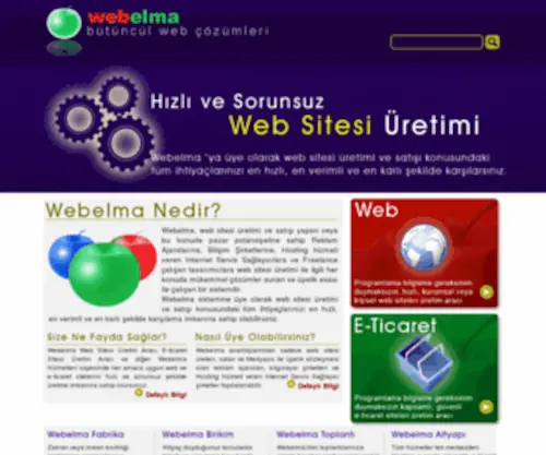 Webelma.com(Webelma Profesyoneller İçin Web Sitesi Çözümleri) Screenshot