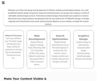 Webentro.com(Webentro Website Design and Development) Screenshot